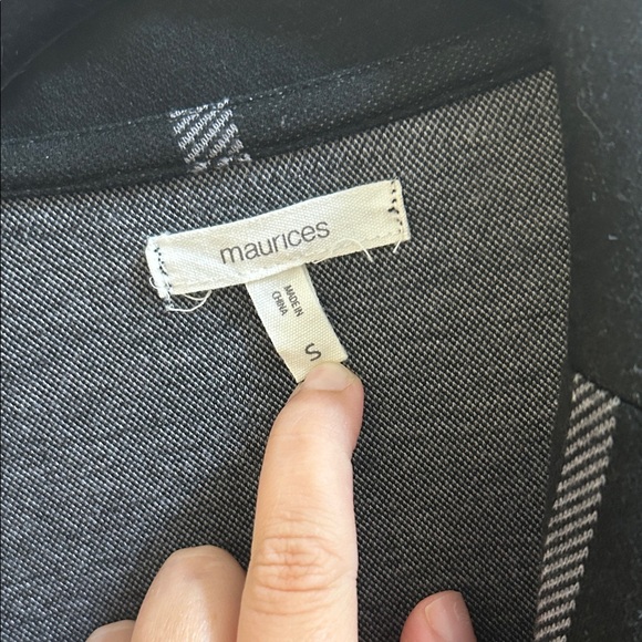 Maurices Black and Gray Plaid Cardigan* - Picture 2 of 6